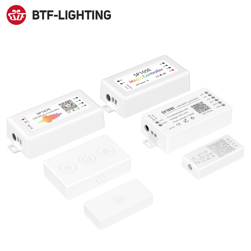 WS2812B Led Strip Light Controller Bluetooth SP105E SP110E Wifi SP108E SP501E Music SP107E SP601E WS2811 SK6812 Lights DC5V-24V