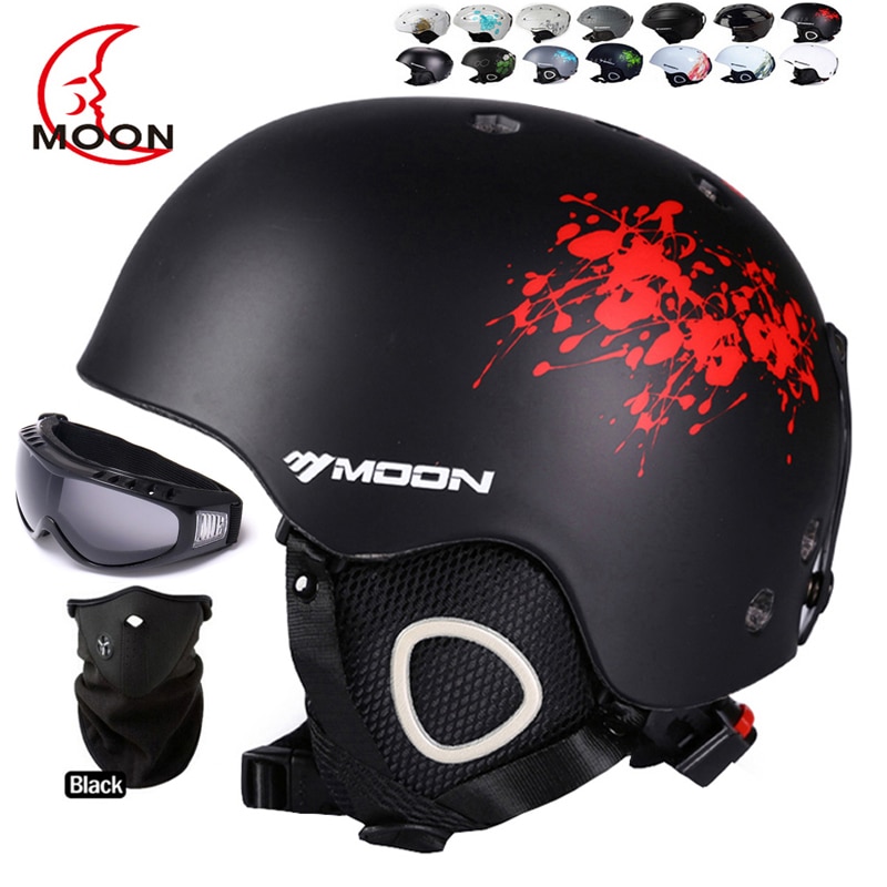 MOON Skiing Helmet Autumn Winter Adult and Children Snowboard Skateboard Skiing Equipment Snow Sports Safty Ski Helmets