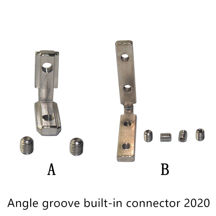 T slot L type 90 degree 2020 aluminum profile Inside corner connector bracket with M4 or M5 screws