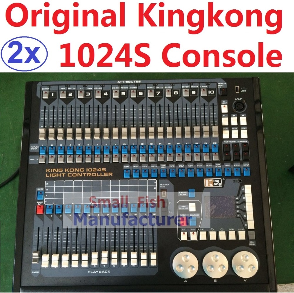 2xLot Original Kingkong 1024S Light Controller 1024 DMX512 Control Professional MA Hog Avolite DJ Disco DMX Stage Lights Console