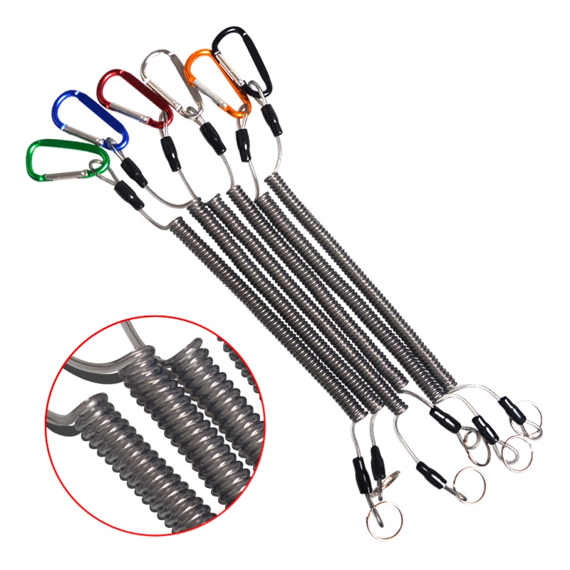 New 6pcs Fishing Lanyards Boating Multicolor Ropes Kayak Camping Secure Pliers Lip Grips Tackle Fish Tools Fishing Accessory