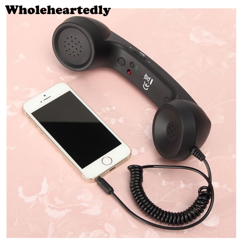 Mobile Phone Telephone Receivers Handset Earphone Retro Telephones Receiver For 3.5mm Interface Cellphone For iPhone 4 4s 5 6 6s