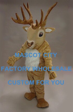 Forest Animal Mascot DEER Reindeer MASCOT Costume Suit Halloween Prop Adult Fancy Dress Cartoon Outfit Free Shipping SW859