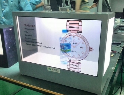 TFT HD HDMI LCD touch function Transparent Video Display,pc installed in transparent lcd display