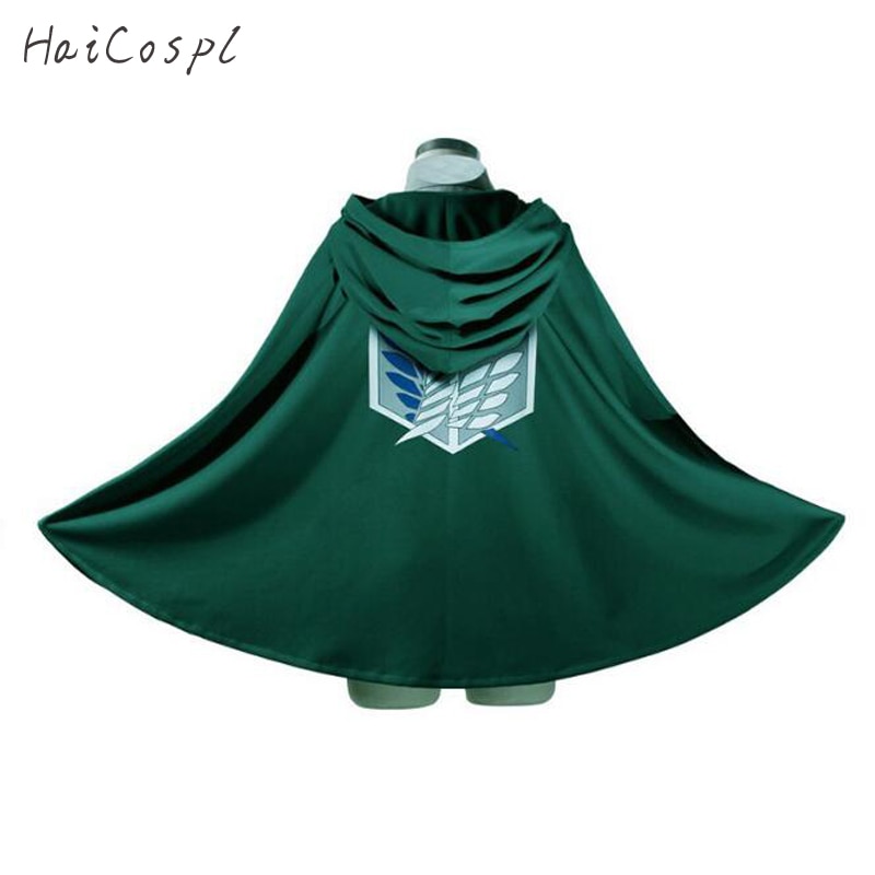 Attack On Titan Costume Green Cloak Japanese Anime Cosplay Shingeki No Kyojin Hoodie Eren Levi Mikasa Cloak Scout Legion Coat