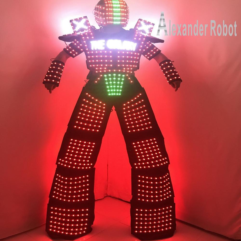 LED Costume logo design /LED Clothing/Light Costume suits/ LED Robot suits/ ALEXANDER robot