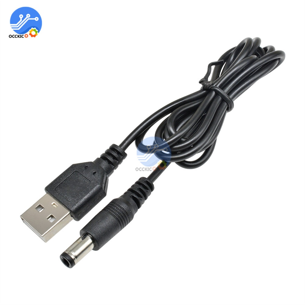 USB 2.0 to DC 5.5mm X2.1mm 5.5X2.1 80CM USB to power line Cable MCU Power supply connector