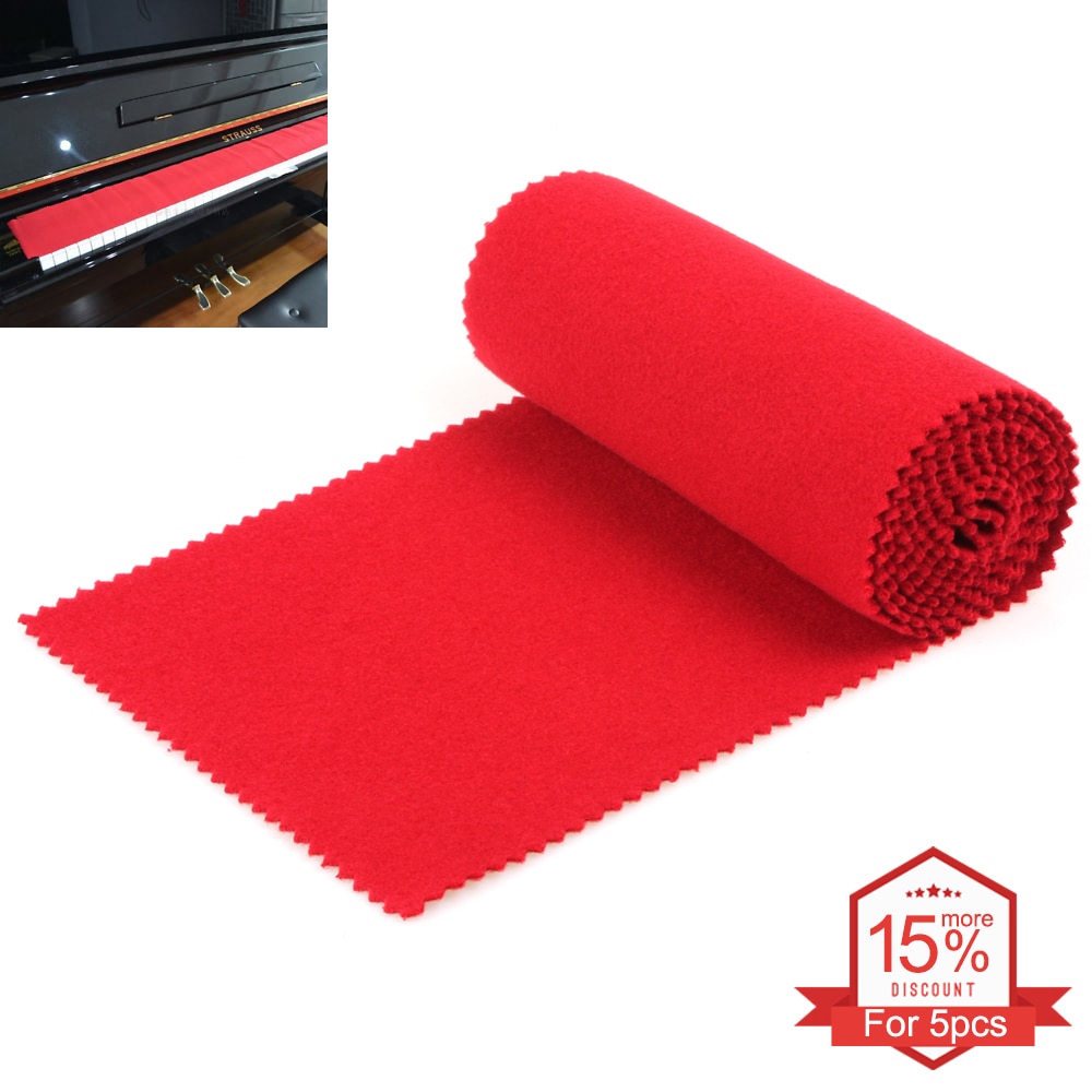 Red Soft Nylon Cotton Piano Keyboard Dust Cover for All 88 Key Piano or Soft Keyboard Piano Keyboard Cover Accessories