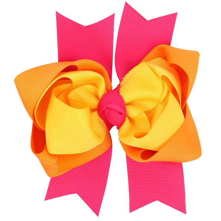 Free Shipping 100pcs/lot Large Triple Layers Twisted Boutiuqe Hairbow for Teenage Girls School Students