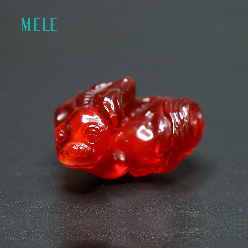 Natural fire opal carving, Mexico fire opal, 41.3 carats, 19mm*29mm,deep red color vivid carving, really rare treasure