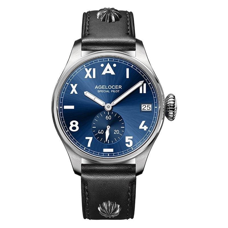 Swiss Agelocer Tritium Gas Luminous Watch Business Men's Watch Luxury Simple Men Watch Male 316L Steel Retro Military watches