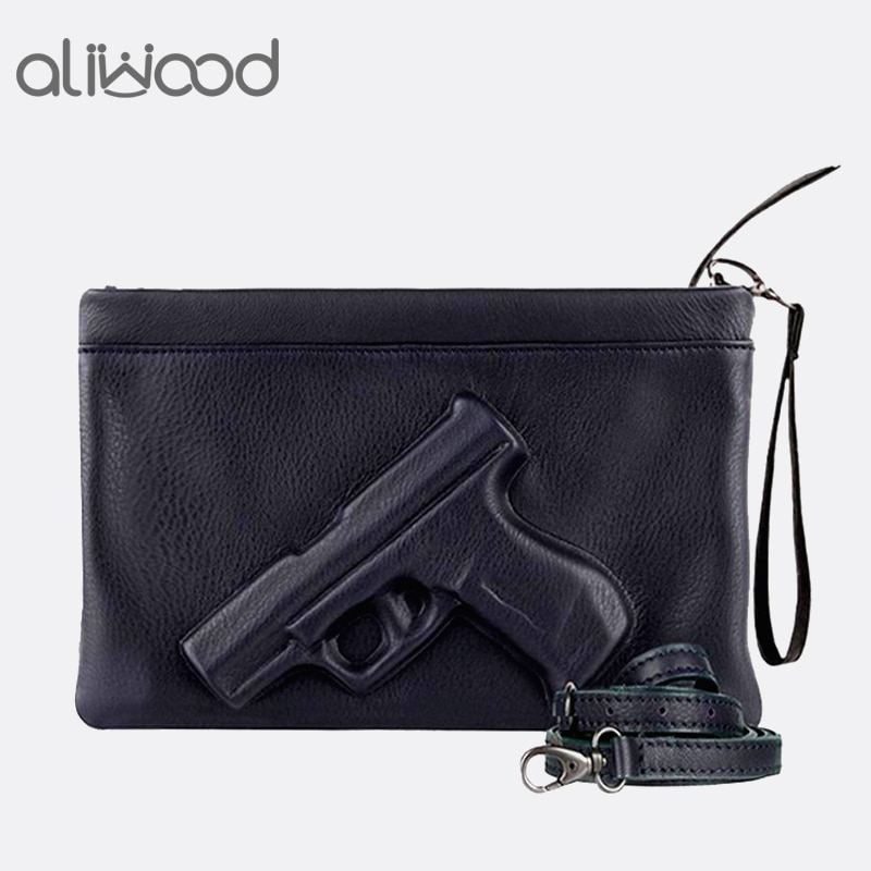 3D Print Gun Pistol Bag Brand Women Bag Chain Messenger Bags Designer Clutch Purse Ladies Envelope Clutches Crossbody Bag Bolsas