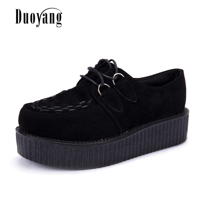 Creepers casual shoes woman plus size sneakers women shoes ladies platform shoes 2021 Lace-up Women Flats Female shoes loafers