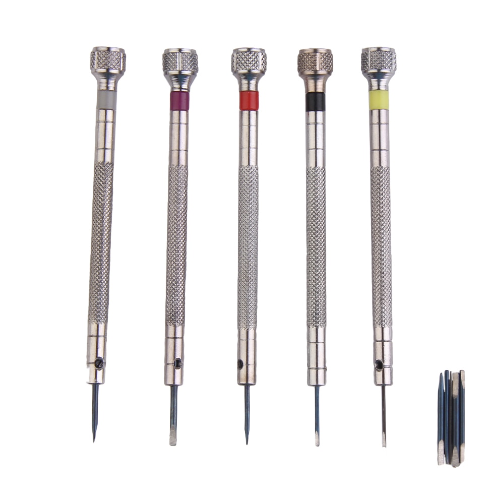 0.8-1.6mm Steel Screwdriver for Watch Repairing Portable Watch Tools Band Removal with Mini Link Pins Watchmaker Tools Kits