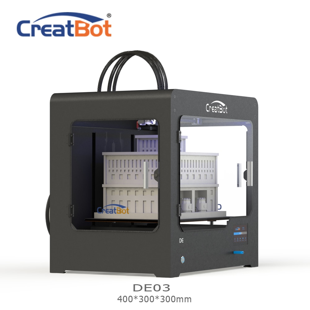 DE03 400*300*300mm 400 degrees Triple Extruder Creatbot 3d printer Large Size FDM 3D Machine Semi-Enclosed Original Manufacturer