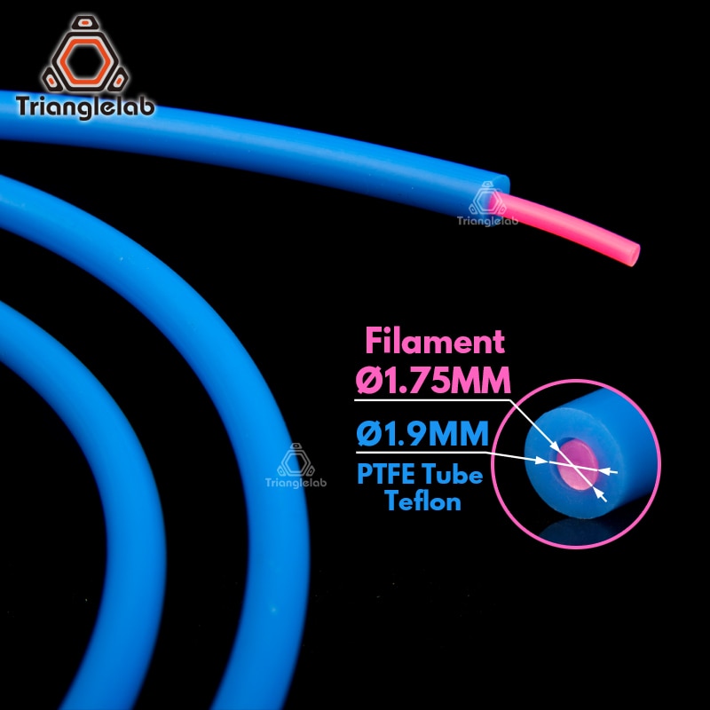 Trianglelab PTFE Tube Teflonto TL-Feeder hotend RepRap Rostock Bowden Extruder 1.75mm ID1.9mmOD4mm Capricornus tube