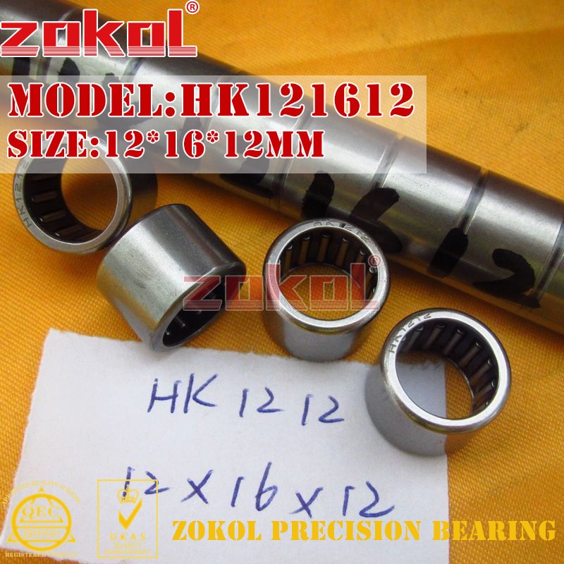 ZOKOL bearing HK1208 HK1210 HK1212 Drwan Cup Caged Needle Roller Bearing 12*16*08/10/12mm