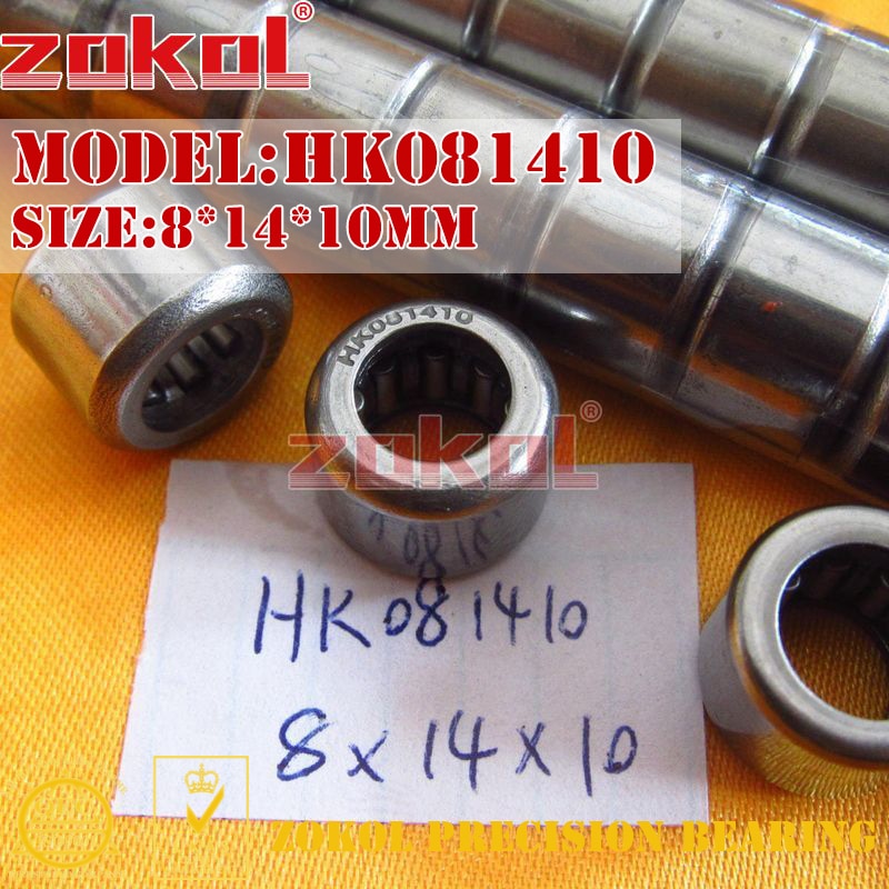 ZOKOL bearing HK081410 HK081412 Needle Roller Bearings 8*14*10mm 8*14*12mm