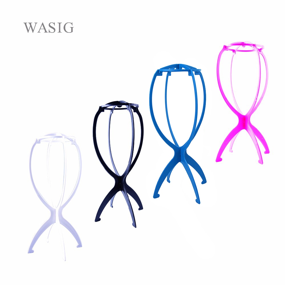 1PC Colorful Ajustable Wig Stands Plastic Hat Display Wig Head Holders 18x36Cm Mannequin Head/Stand Portable Folding Wig Stand