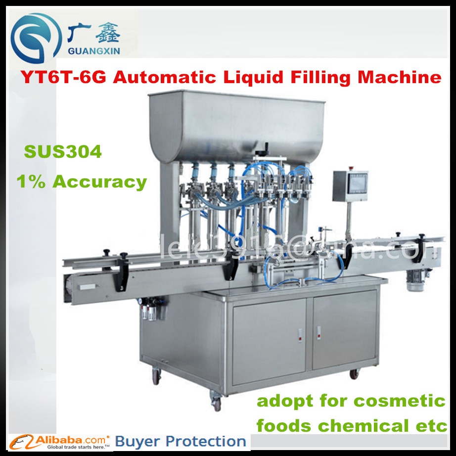 YT6T-6G Automatic Paste Filling Machine Automatic Linear piston filling machine for cosmetic and comodity and chemical and foods