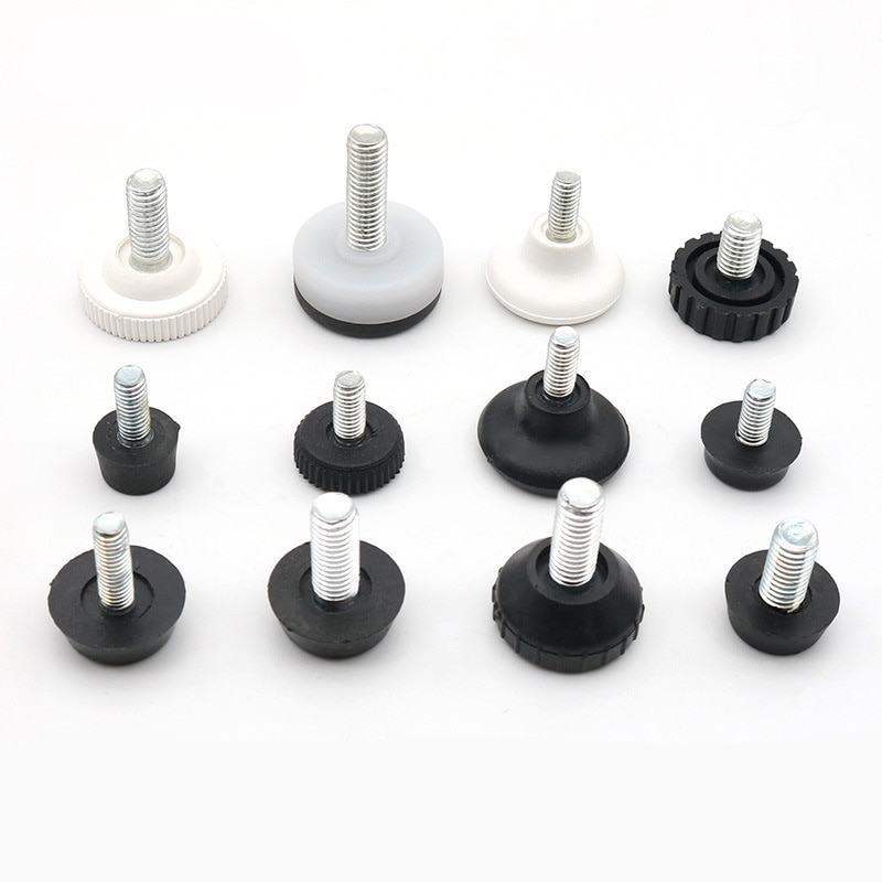 10pcs! Height Adjustable Leveling Chair Leg Feet Furniture Mat Screw-in Base Sofa Bed Cabinet Table Floor Protector M10 M8 M6