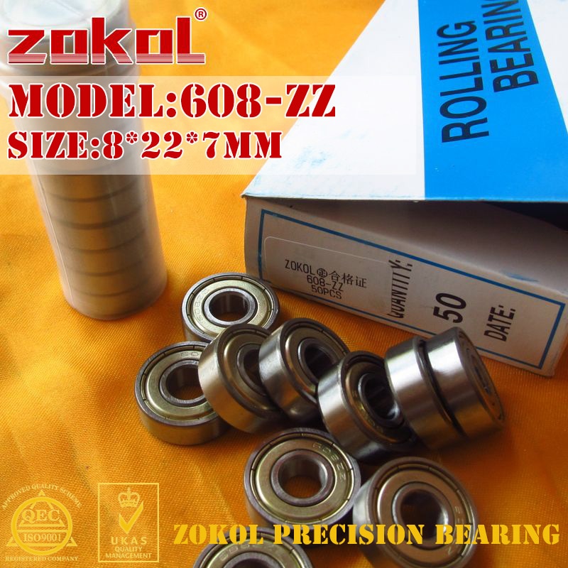 ZOKOL 608 ZZ 2RS RS bearing 608ZZ 608RS P5Z4 Z1 ABEC5 Miniature 608-ZZ Deep Groove ball bearing fidget spinner bearing 8*22*7mm