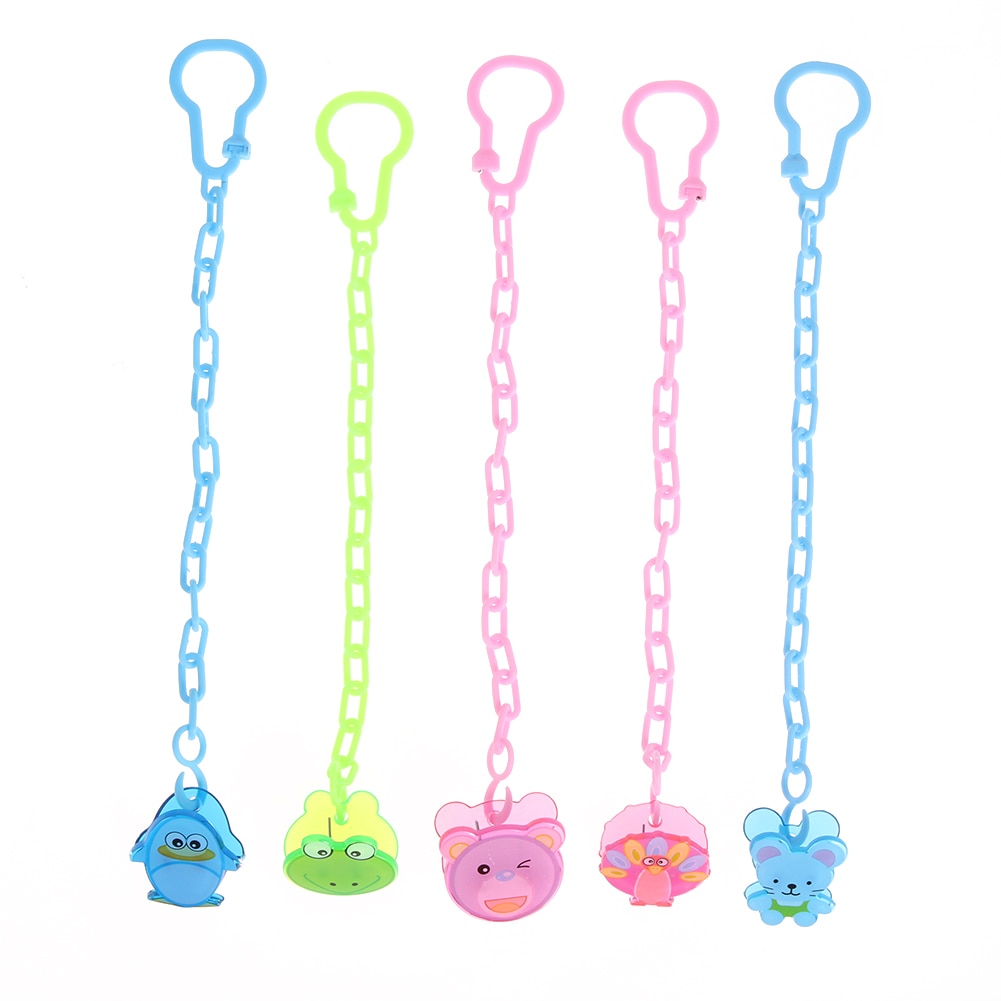 1pcs Baby Pacifier Clip Pacifier Chain Cartoon Kids Chain Clip Holders Pacifier Nipple Strap for Infant Kids