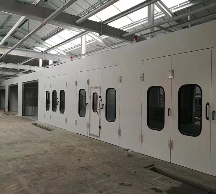 Large Auto-reparing Shop Spray Booth Paint Production Line For Custom Made