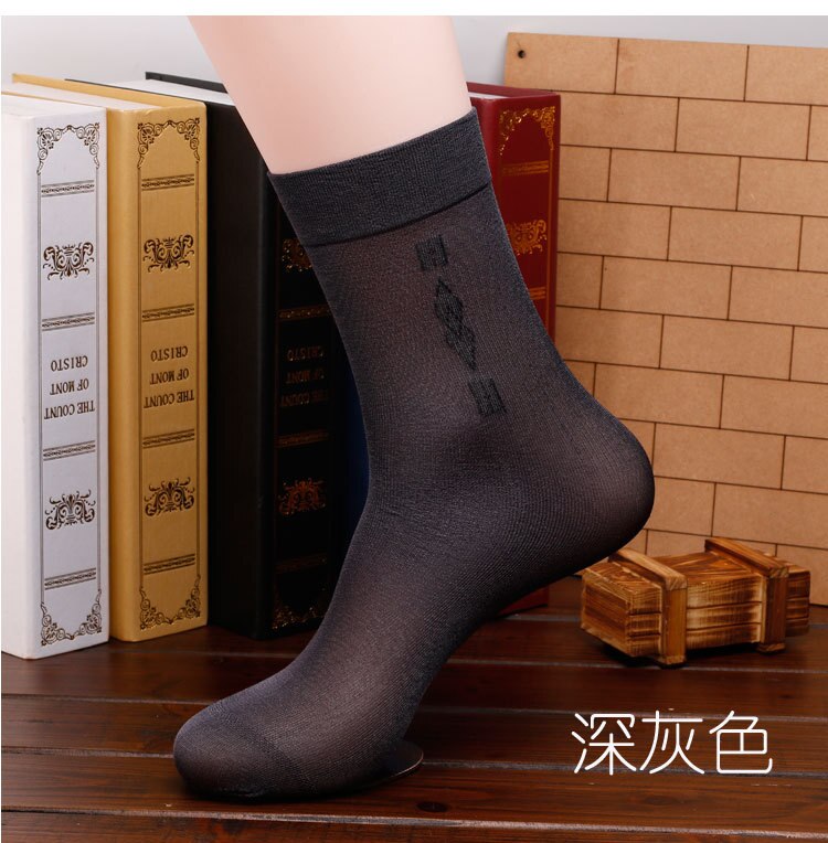 1 pairs quality Men Sheer Silk socks Transparent Sexy Men Dress suit Formal Nylon Short socks 7 colors