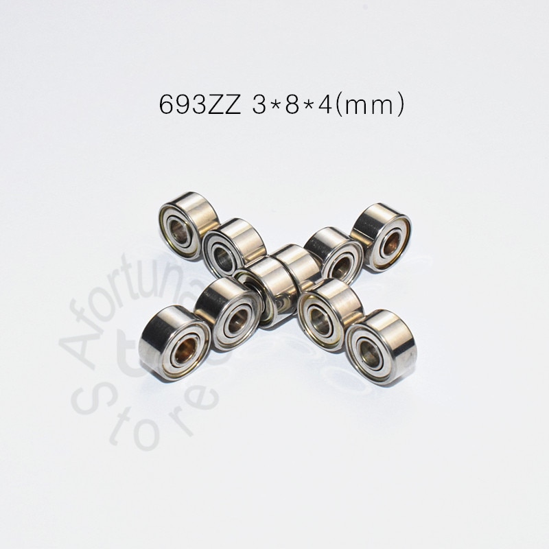 693ZZ 3*8*4(mm) 10pieces Bearing free shipping ABEC-5 Metal Sealed Miniature Mini Bearing 693 693Z 693ZZ chrome steel ABEC-5