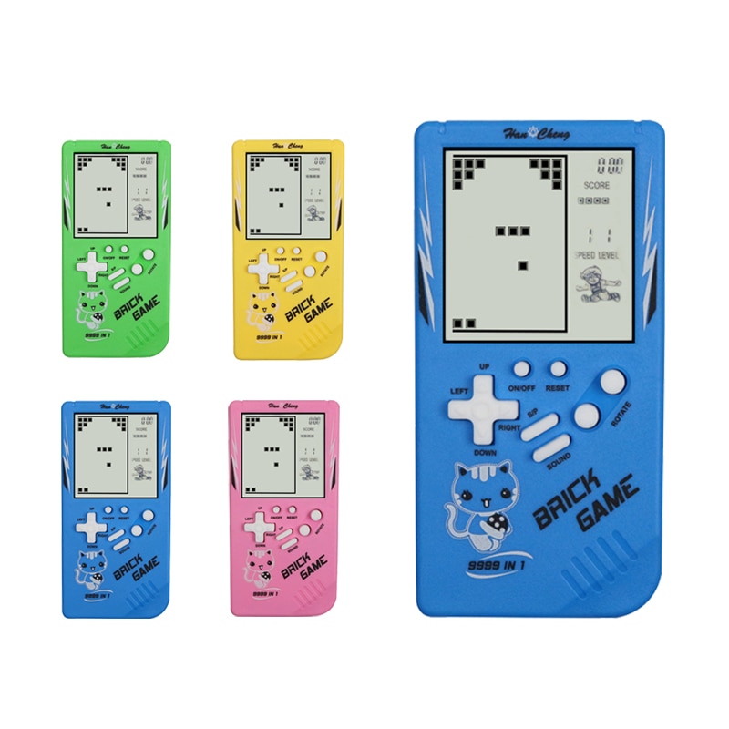 Childhood Retro Classic Tetris Handheld Game Player 2.7'' LCD Electronic GameToys Pocket Game Console Riddle Educational Toy