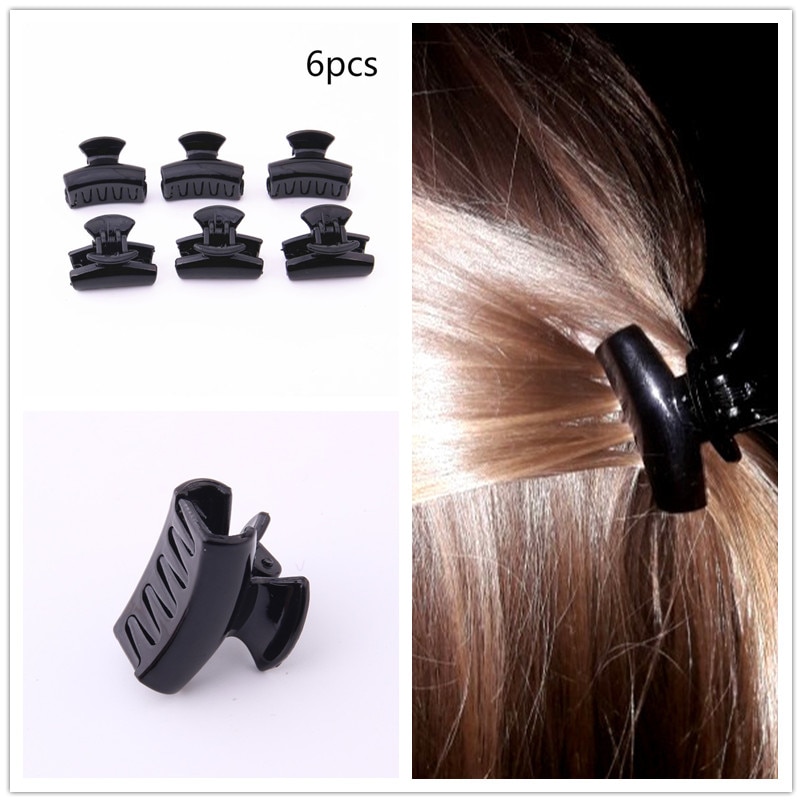 6 PIECES / LOT Fashion Hair Clip For Girls Mini Hair Claws High Quality ABS Plastic Crab For Hair Accessories Fresh Material