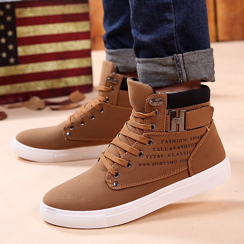 Ankle boots men snow boots winter warm Lace-up men shoes 2021 new fashion flock plush winter boots men shoe plus size 39-47