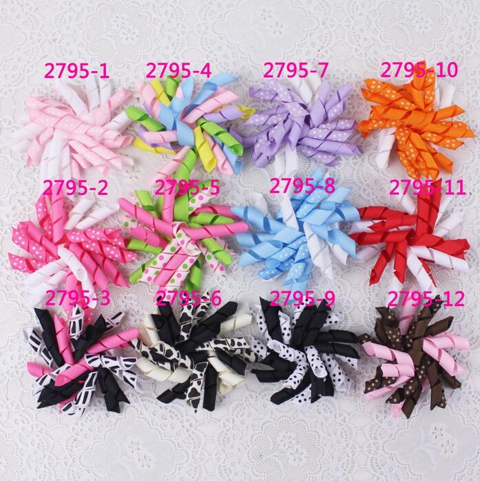 144pcs DHL Free Shipping Korker Hair Bows Clips School Uniform Hair Bows Pretty Party Favor Hairbow