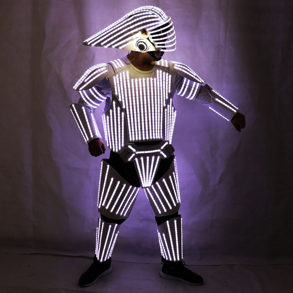 New Style White LED Robot Suits, Led Lights Costumes Clothing, Star Wars White Soldiers Cosplay performance Clothing