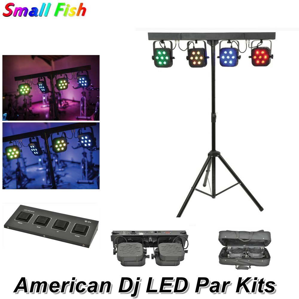 LED Par Kits 7X10W RGBW 4IN1 LED Flat Par Light With Light Stand And Foot Controller Dj Equipments For Stage Light Party Wedding