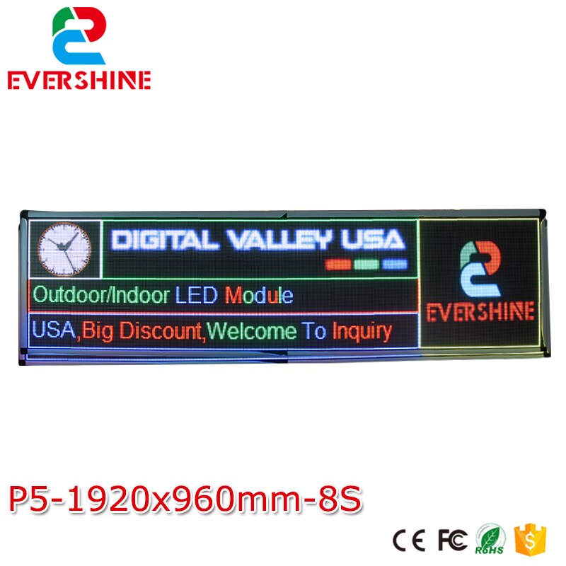 Evershine P5 Outdoor LED Paniel Screen Kit 2metre x 1m Full Color Commercial Advertising Display Sign For Shop Restaurant Hotel