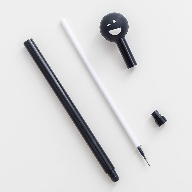 DL South Korea stationery creative black neutral pen Glutinous Rice Balls expression 0.5mm black pen pen stationery