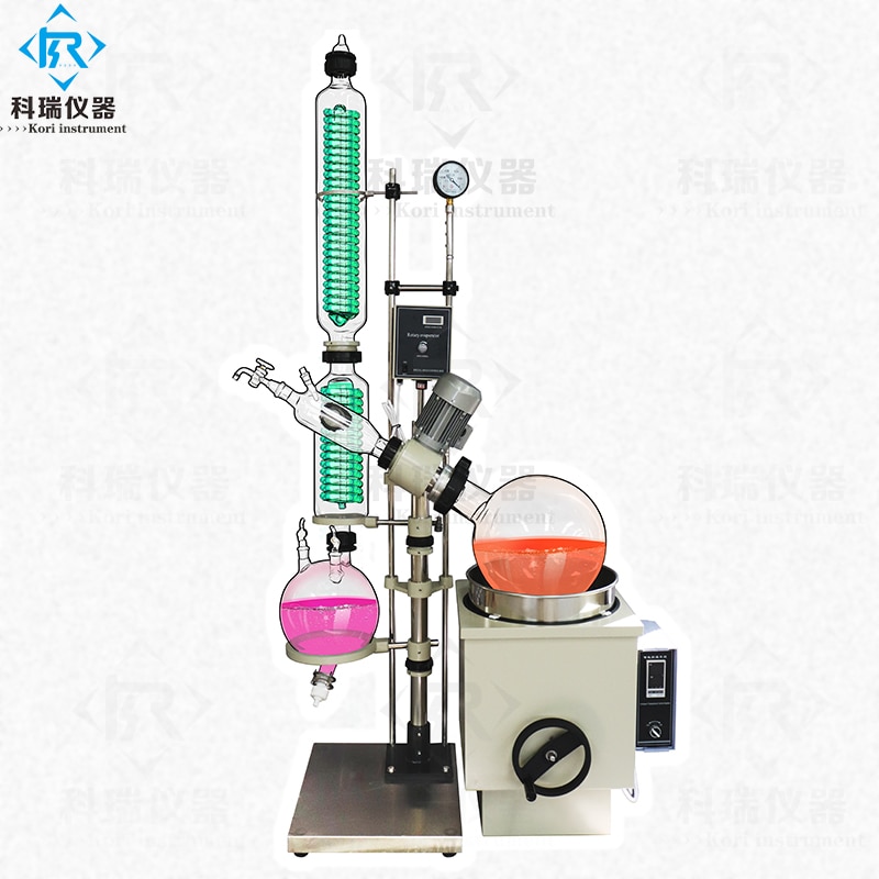 30l PTFE sealing Reflux distiller with Vertical Coil Condenser Lab Scale Rotary Evaporator