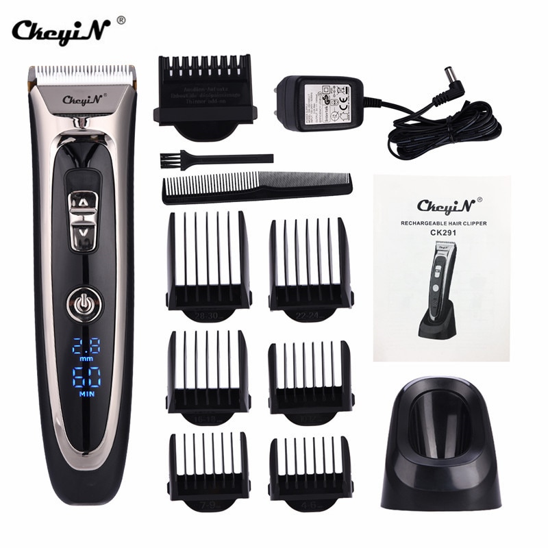 Professional Digital Hair Trimmer Rechargeable Electric Hair Clipper Men's Cordless Haircut Adjustable Ceramic Blade RFC-688B 49