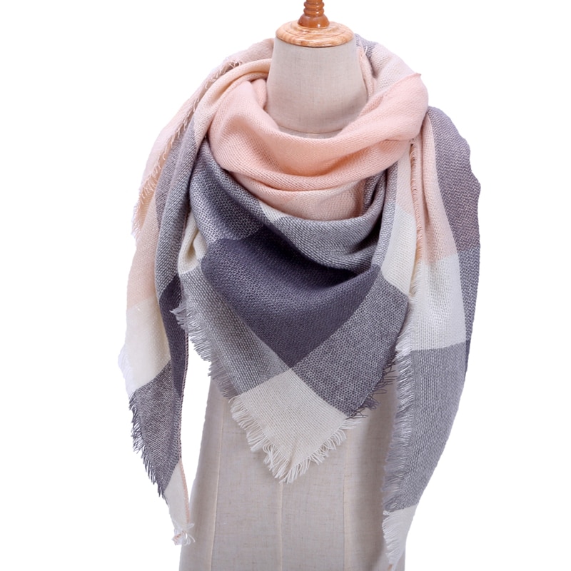 Designer 2021 knitted spring winter women scarf plaid warm cashmere scarves shawls luxury brand neck bandana pashmina lady wrap