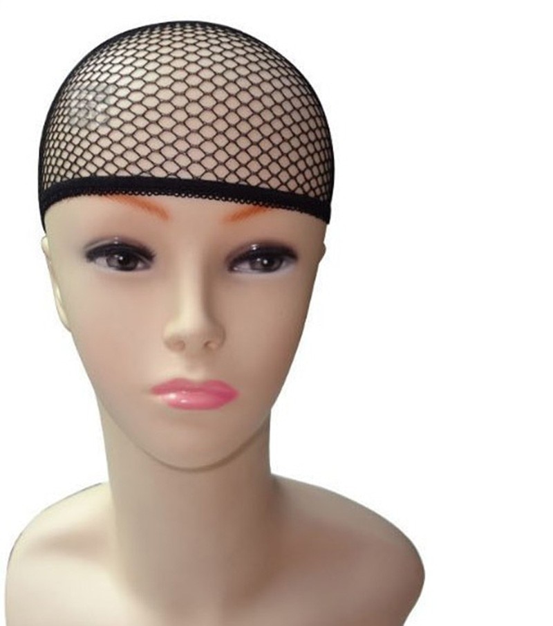 Hair style elastic unisex stocking wig liner cap snood nylon stretch weaving mesh net fishnet ladies elastic wig caps