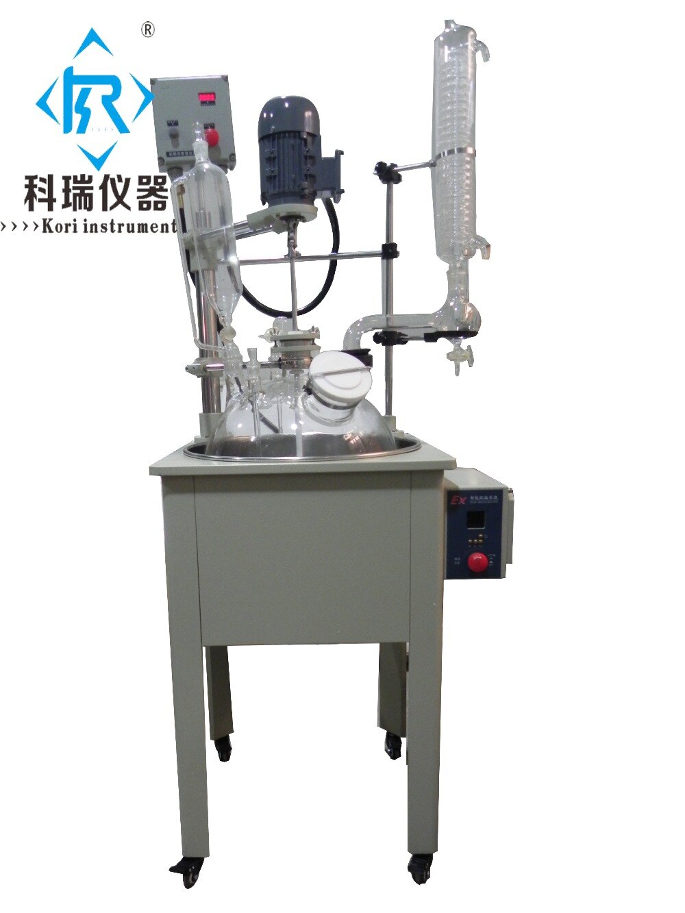 Single Wall Chemical Laboratory Customizable glass 20l Heating reactor system