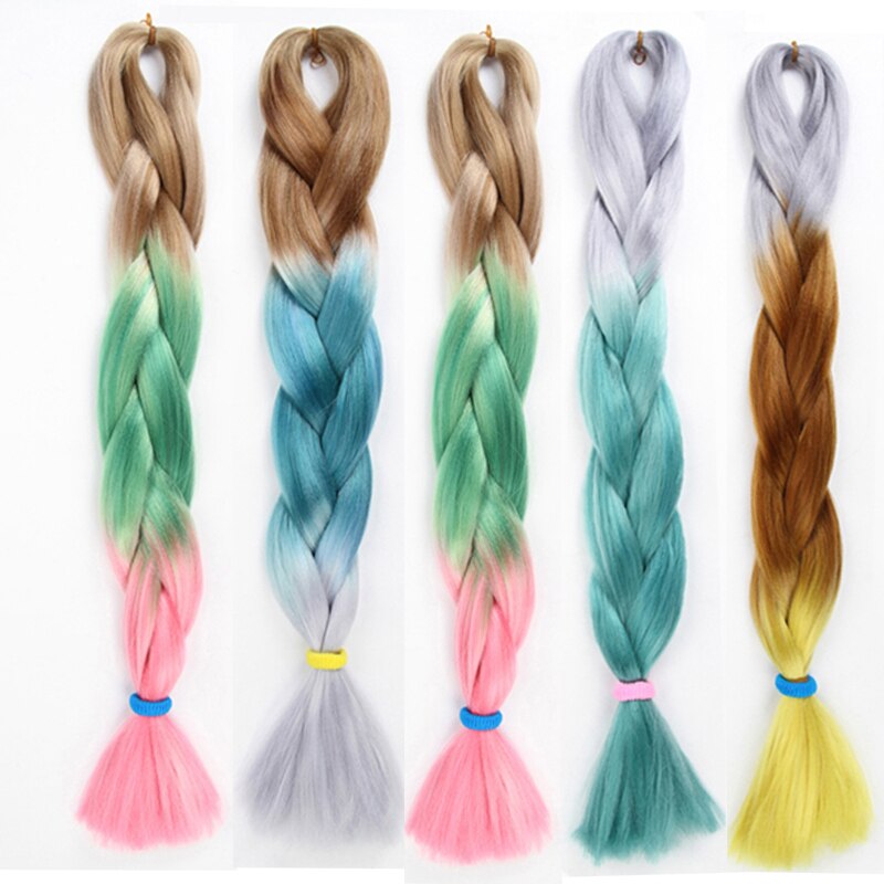 Dream ice's Jumbo Braids hair Synthetic Ombre Braiding Hair Extension 1piece/lot crochet Expression