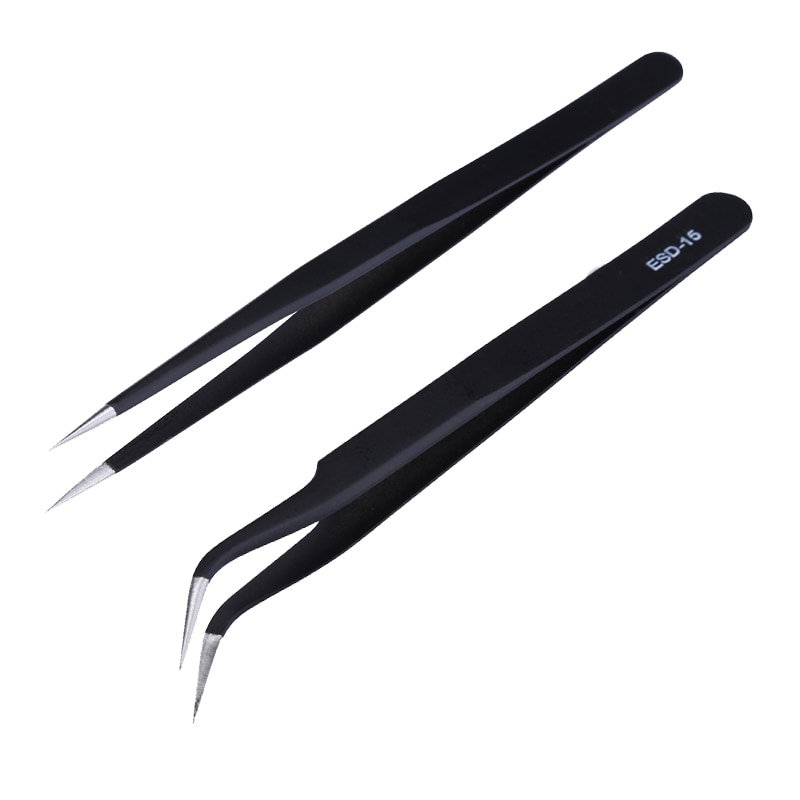 Precision Tweezers Anti-static Electronics Repair Tweezer Pinzas Pincet Hand Tools