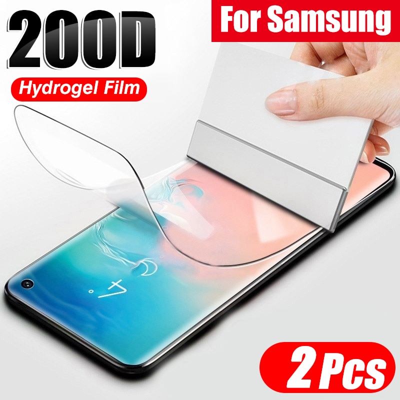 2Pcs 200D Hydrogel Film For Samsung Galaxy S21 S20 S10 S9 S8 Plus Note 20 10 9 Plus Screen Protector For Samsung S20 Ultra Film