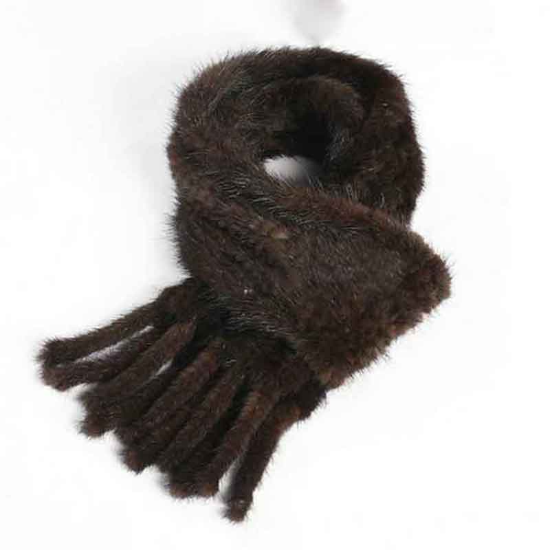 2018 JKP modern women's natural mink fur shawl good gift leather wool scarf hand-woven pure water skull scarf autumn winter fur