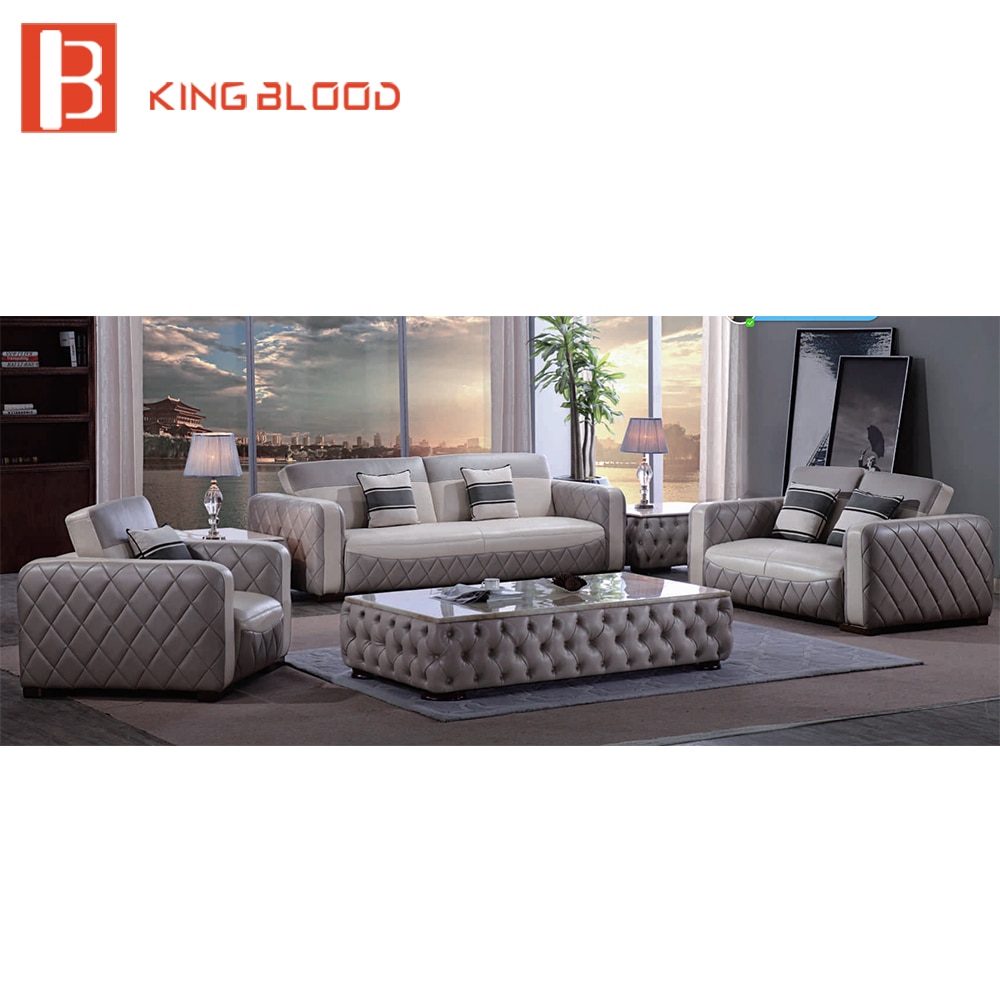 High Quality Vintage Leather Classic Chesterfield Sofa for Living Room