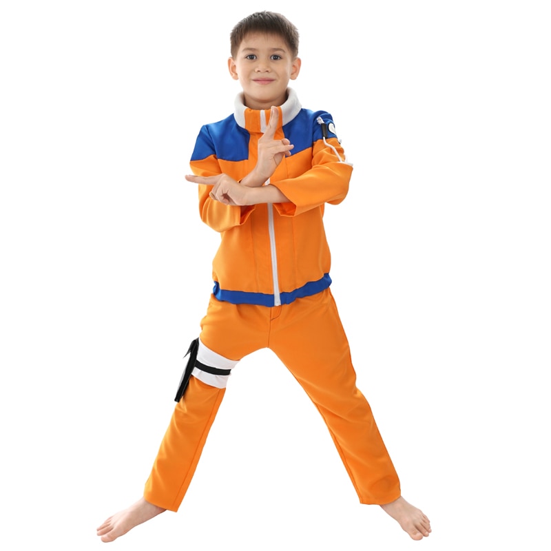 Calssic Anime Cosplay Children Cosplay Costumes juvenile Uzumaki Narut kids European size Free Shipping