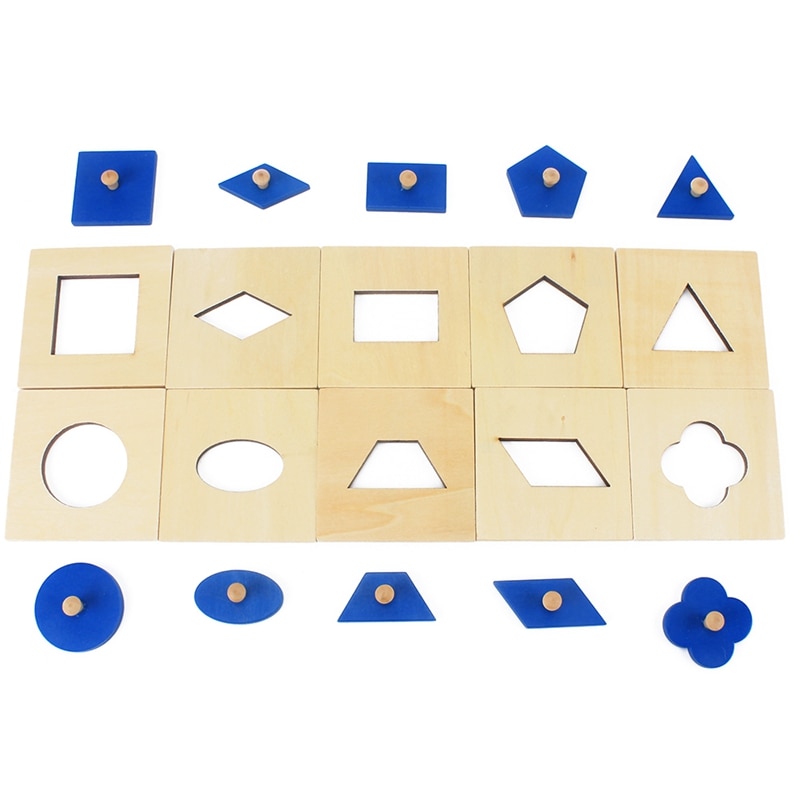 Family Version Baby Toy Montessori Wood Insets Set/10 Early Childhood Education Preschool Training Kids Toys Brinquedos Juguetes